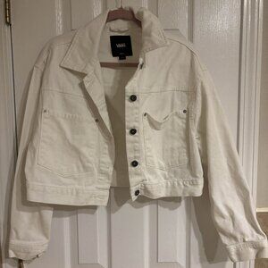 Vans Raynes White Crop Trucker Jacket
